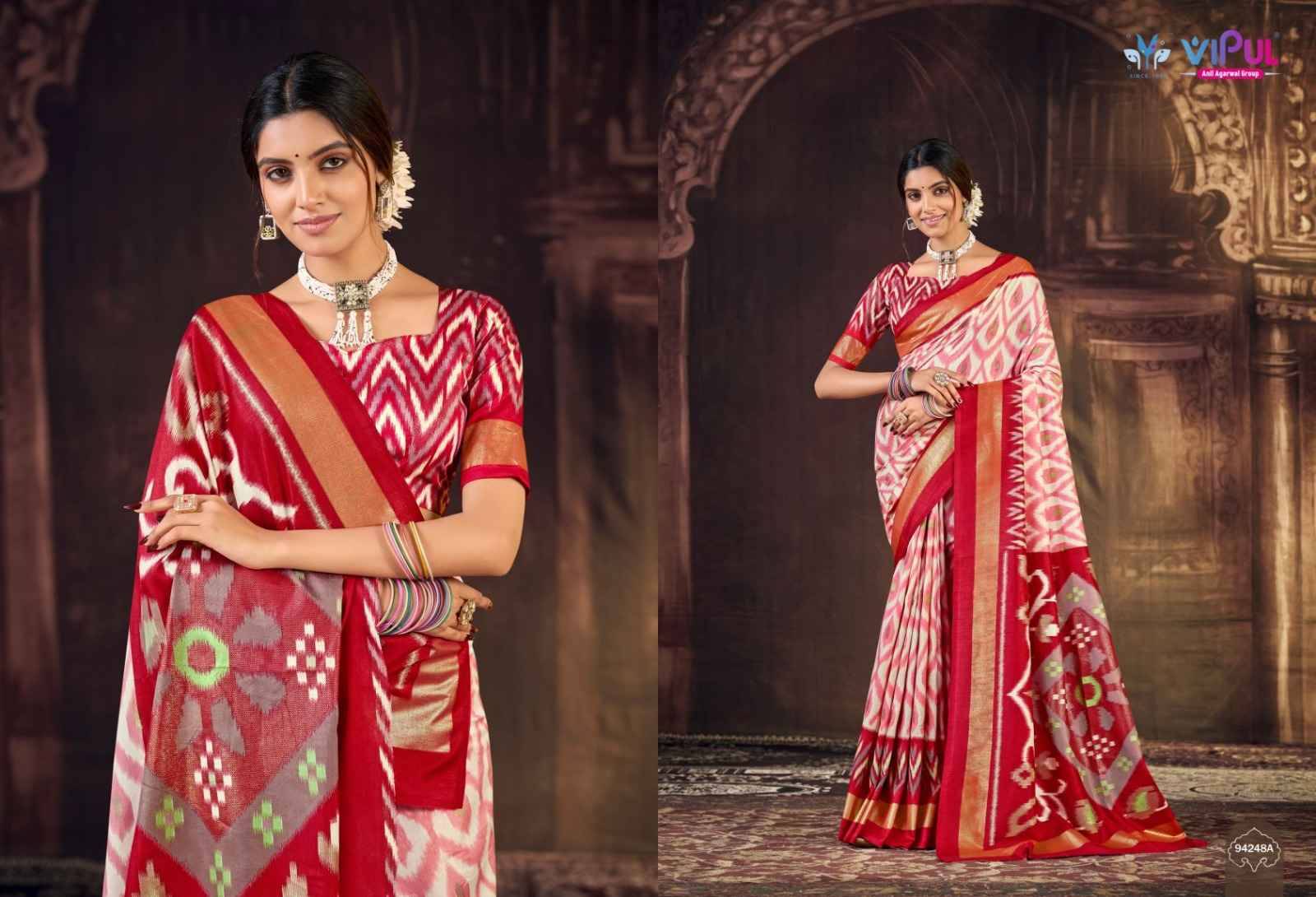 Sentosa silk Vol 12 94248 Series By Vipul Fashion Indian Traditional Wear Collection Beautiful Stylish Fancy Colorful Party Wear & Occasional Wear Weightless Sarees At Wholesale Price